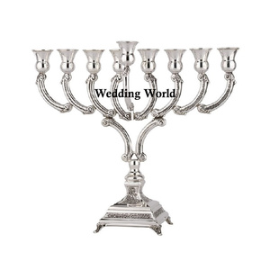 Menorah pour mariage et événement Design haut de gamme Maison Restaurant et hôtel Bougeoir décoratif Menorah de table indienne faite à la main - Product Image 5