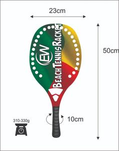 Raquettes de beach tennis et de padel sur mesure, face en fibre de carbone et verre, longueur 50 cm, poids 310-330 g, logos, combinaisons de couleurs - Product Image 1