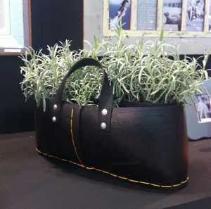 Pneu en caoutchouc plissé à la main, jardin/Pot de fleurs élégant et multicolore, pour décoration intérieure et extérieure, 1 pièce - Product Image 2