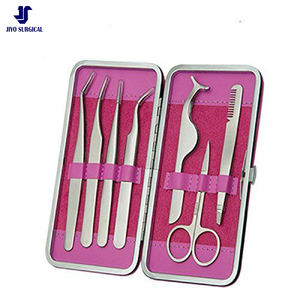 Pinzas de extensión de pestañas de acero inoxidable antimagnéticas y antiestáticas de grado quirúrgico profesional fuente de alimentación Manual - Product Image 2