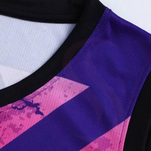 Uniforme de basket-ball sur mesure sans manches à séchage rapide pour hommes, taille plus, fabrication OEM, sport, 100% polyester - Product Image 4