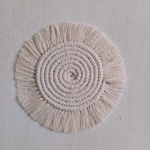 Sous-verres en macramé tissé à la main-Haute qualité écologique couleur personnalisée taille ISAR marque Boho Design pour la maison/hôtel/Restaurant - Product Image 6