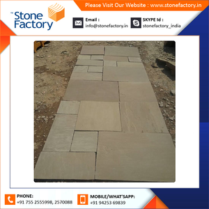 Pack de terrasse en grès vert Raj de qualité supérieure de l'Inde Surface multicolore Bloc de finition aiguisé naturel Formes de pierre de carrelage - Product Image 2