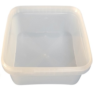ฝาปิดภาชนะบรรจุอาหาร PP ทรงสี่เหลี่ยม3ลิตรสำหรับไอศกรีมโยเกิร์ตชีสน้ำตาล/เยลลี่ขนาด100ออนซ์ทำจากพลาสติก - Product Image 4