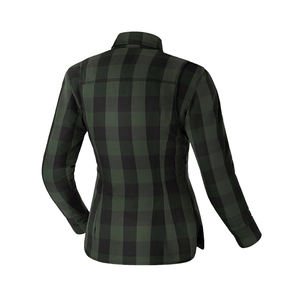 Camisas de franela de manga larga a cuadros de moto para mujer personalizadas, botón bordado de algodón tejido, estilo informal de verano para niñas - Product Image 6