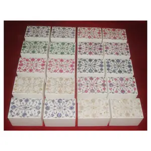 Mãe natural multicolor de mármore italiano branco retângulo pérola frutas secas caixas para a decoração de casa no preço razoável