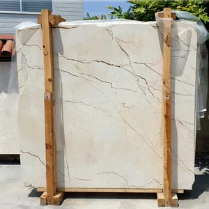 2023 Sofitel Gold Beige Polished 2cm Marble Slab Glorious Gold Countertops Natural Stone Marble Bathroom Tiles Made in Turkey