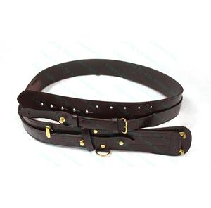 Accesorios de uniforme de cinturón de cuero marrón Sam Browne de alta calidad personalizados para uniformes ceremoniales - Product Image 3