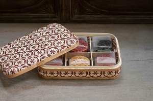 Plateau à bonbons/plateau de service en rotin pour les vacances, pour les fruits secs, livraison gratuite, (Ms. Ponçage 0084587176063) - Product Image 4