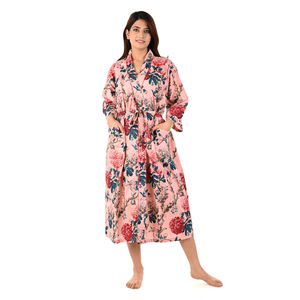 Peignoir en coton à imprimé Floral pour femmes, vente en gros, - Product Image 3