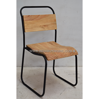 Chaises de salle à manger réglables en fer robuste et assise en bois, de haute qualité, contemporaines et très vendues, pour la maison, l'hôtel, le restaurant, la villa