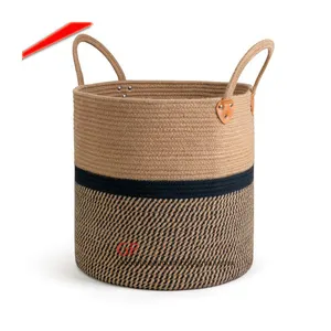 organic hand made jute basket with handle good jute planter for eco friendly atmosphere