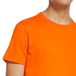 เสื้อยืดคอกลมสีส้มแบบเรียบง่ายสำหรับผู้ชาย OEM - Product Image 6