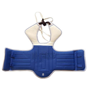 Protecteur de poitrine de boxe unisexe rouge bleu Taekwondo, karaté MMA Guard TKD, équipement de Sparring réversible - Product Image 5