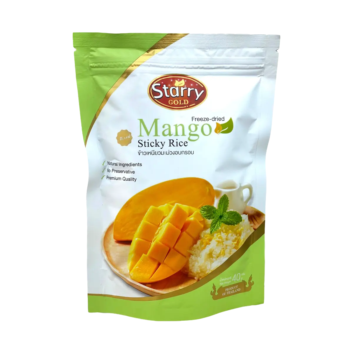 'Starry' 100% Natural Freeze Dried Fruit Mango With Sticky Rice 40g Product of Thailand
