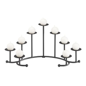 Bougeoir à 9 bras fait à la main Hôtel Dîner Ware Support décoratif de table Finition noire Accessoire de Noël à bas prix - Product Image 1