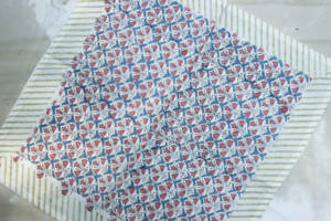 Floral Hand Block Print Indian Cotton Floral Table Mats & Napkin Set of 6 Napkins & 6 Mats - Product Image 3