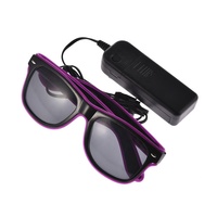 Led lunettes cadre déco lunettes led clignotant lunettes de fil el led verre led lumière el fil lunettes led