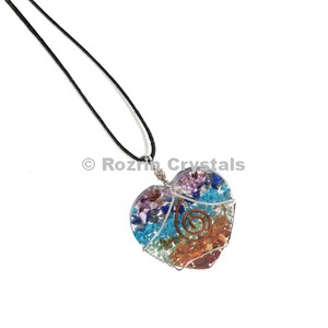 จี้ห้อยคอรูปหัวใจแบบมีสายพันรอบ ตรา Chakra สำหรับผู้ส่งออกชั้นนำ - Product Image 1