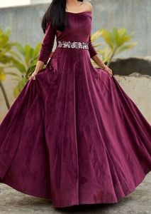 --DESIGNER--BEAUTIFUL--DECENT-EMBROIDERY ON FLOOR-LENGTH DRESS-FOR Party-wear-dress with applique work for Party/ Wedding =2021. - Product Image 2