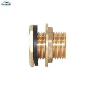 3/4" Hose Thread and 1/2" Male Brass Pipe Fitting Water Tank Connector Nipple Supplier
