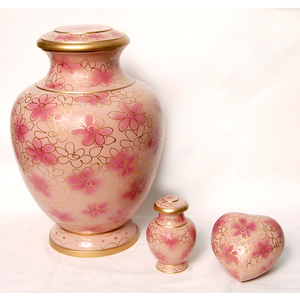 Nouvelle urne funéraire en métal rouge et rose pour adultes, urne de crémation pour adultes de style américain/européen - Product Image 1