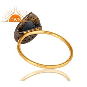 14พันทอง925เงินที่ทำด้วยมือค๊อกเทลแหวนเครื่องประดับผู้ผลิตสวยไพลินปูเพชรแหวนผู้ค้าส่งเครื่องประดับ - Product Image 3