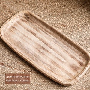 Bandeja de madera de diseño bonito, juego de platos para dulces con bandeja de madera para uso diario - Product Image 6