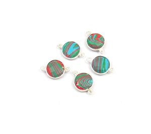 Cuivre Turquoise Pierres Précieuses Résultats Plaqué Or Fabrication de Bijoux Faits à la Main Charme Lunette Pierre De Naissance Boho Connecteur - Product Image 1