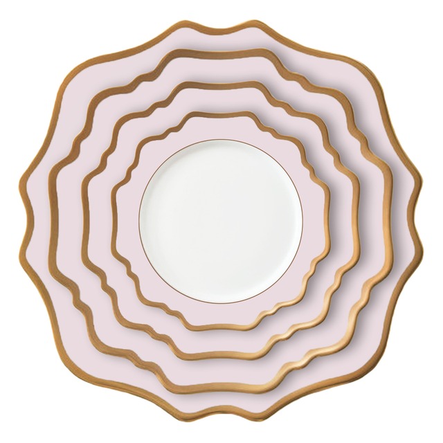 Golden Rim Wedding Porcelain Ceramic Charger Plate