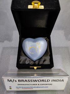 Cœur bleu en aluminium peint à la main avec lapin orange, 1 pièce, fournitures d'inauguations pour la création de lapin, urn, création - Product Image 2