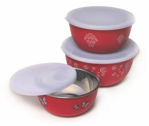 ชุดชามสเตนเลสสตีลรักษ์โลกพร้อมฝาพลาสติก - Product Image 3