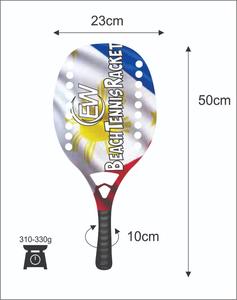 Raquetas de Tenis Playa Personalizadas de Carbono y Fibra de Vidrio con sus Logotipos y Combinaciones de Colores, Cara de 20mm, 310-330g - Product Image 1