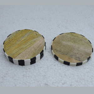 Sous-verres en bois avec pièces de support Sous-verres en bois Ensemble de sous-verres pour bar cuisine maison à Star Crafts Inde - Product Image 4