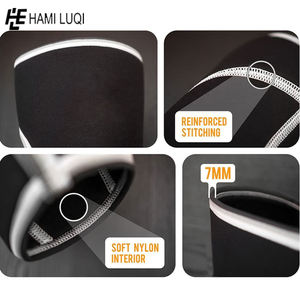 Logo personnalisable 40MM néoprène antidérapant genou manches crochet boucle fermeture extrême confort entraînement Fitness dynamophilie respirant - Product Image 4