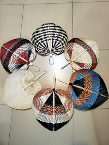 Éventail à main en feuilles de palmier naturelles du Vietnam, tissé en bambou, ventilateur de plafond à main, technique peinte à la main pour la décoration de la maison 99GD - Product Image 6