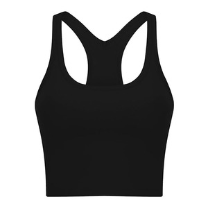 Sujetador deportivo XL de talla libre para mujer, conjunto de Top de Yoga, ropa de entrenamiento atlético elástico a rayas sólidas, informal, más ligero - Product Image 1