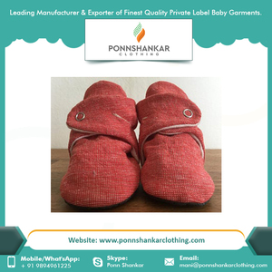 High Quality 100% Pure Organic Cotton Baby Booties Manufacturer Supplier and Exporter in India - Product Image 3