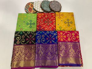 Conception de fleurs en organza banarasi kora, dernière collection de sares/shari/sari 2021, vêtements de fête et de mariage - Product Image 5