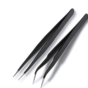 Professional Best Quality Stainless Steel Eyelash <b>Tweezers</b> for Eyelash Extension <b>Manicure</b> Instruments - Product Image 2