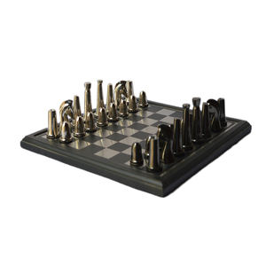 Adorable Design <b>Chess</b> Game With New Brightly Silver and Black Colored Finishing Awesome Design <b>Chess</b> Game Players - Product Image 3
