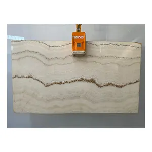 Maksini-baldosa de jade blanca de alta calidad, Ágata blanca de ónix de alta calidad, precio de fábrica, losa de crema de ónix de nieve para pared - Product Image 1