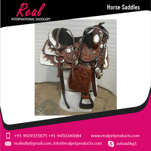 Selle d'équitation occidentale courbée à la main de haute qualité en cuir indien Acheteurs du monde entier bienvenus - Product Image 3