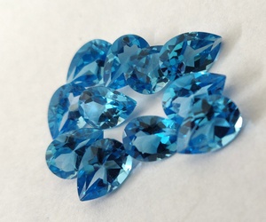 Topaze bleue en topaze, naturelle, de 3x5mm et 6x9mm, partie libre, offre spéciale - Product Image 2