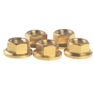 High quality Brass HEX Flange Nut/Brass industrial fasteners by trusted Indian supplier