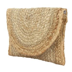 Bolso de mano hecho a mano de yute bohemio para mujer al por mayor, cierre de cremallera larga, borla, Pompón, algodón, compras en línea, 2017 - Product Image 2