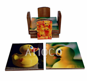 Best Selling Star Multicolor Printed Wooden Coaster Set <b>Smart</b> Stylish Attractive Mat/<b>Pad</b> with customized Prints - Product Image 6