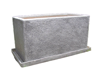 Planteur plastique gris FRP Horizontal, pot en fibre de verre, artificiel, ensemble de déco de jardin, kit de décorations, vase de fleurs, intérieur et extérieur