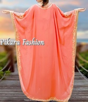 Robe arabe pour femmes, Abaya islamique, broderie de perles, travail, vêtements de haute mode, grande taille, Robe musulmane