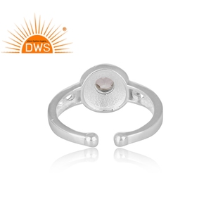 Round <b>Crystal</b> Quartz Gemstone Fine Sterling Silver Jewelry Manufacturer Designer Handmade <b>Ring</b> Jewelry Wholesaler - Product Image 4